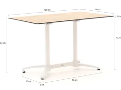 Bellagio Canzo klaptafel 120x70x73cm