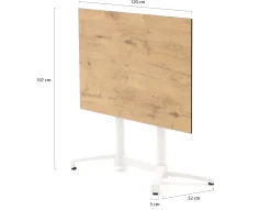 Bellagio Canzo klaptafel 120x70x73cm