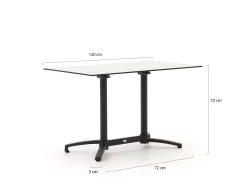 Bellagio Canzo klaptafel 120x70x73cm