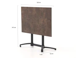 Bellagio Canzo klaptafel 120x70x73cm