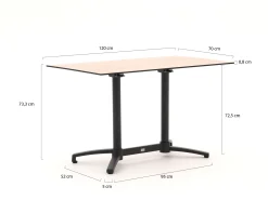 Bellagio Canzo klaptafel 120x70x73cm