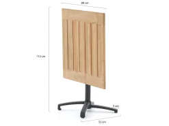 Bellagio Canzo klaptafel 80x80x75cm