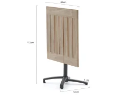 Bellagio Canzo klaptafel 80x80x75cm
