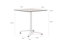 Bellagio Canzo klaptafel 70x70x73cm