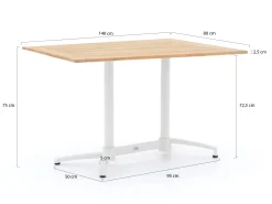 Bellagio Canzo klaptafel 140x80x75cm