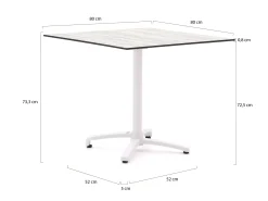 Bellagio Canzo klaptafel 80x80x73cm