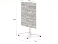 Bellagio Canzo klaptafel 80x80x73cm