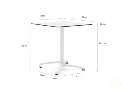 Bellagio Canzo klaptafel 70x70x73cm