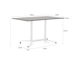 Bellagio Canzo klaptafel 120x70x73cm
