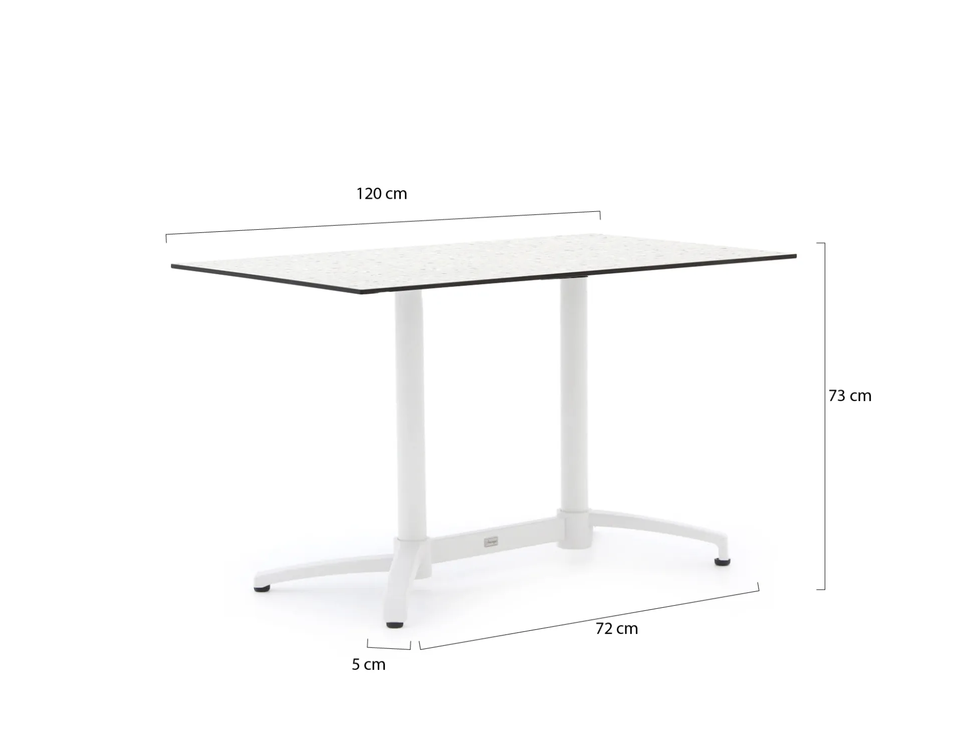Bellagio Canzo klaptafel 120x70x73cm