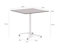 Bellagio Canzo klaptafel 70x70x73cm