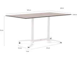 Bellagio Canzo klaptafel 140x80x73cm