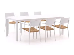 Bellagio Cino/Menzano 220cm dining tuinset 7-delig stapelbaar