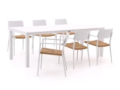 Bellagio Cino/Menzano 220cm dining tuinset 7-delig stapelbaar