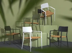 Bellagio Cino/Menzano 160cm dining tuinset 5-delig stapelbaar