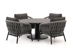 Bellagio Cupello/La Fonte ø150cm low dining tuinset 5-delig