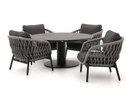 Bellagio Cupello/La Fonte ø150cm low dining tuinset 5-delig