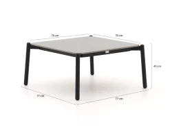 Bellagio Cupello lounge tuintafel 77x77x40cm