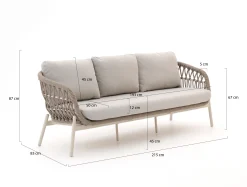 Bellagio Cupello lounge tuinbank 3-zits 215cm
