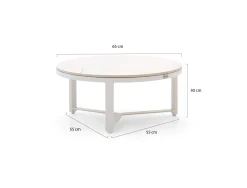 Bellagio Ficarolo lounge tuintafelset ø85cm(h:35cm)/ø65cm (h:30cm)