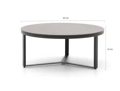 Bellagio Ficarolo lounge tuintafelset ø85cm(h:35cm)/ø65cm (h:30cm)