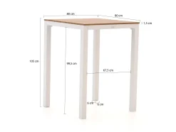 Bellagio Fidenza bartafel 80x80x105cm