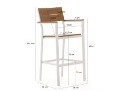 Bellagio Fidenza 150cm barset 5-delig