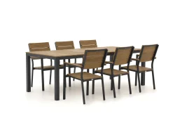 Bellagio Fidenza 220cm dining tuinset 7-delig stapelbaar