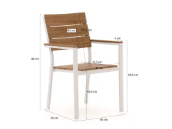 Bellagio Fidenza 160cm dining tuinset 5-delig stapelbaar