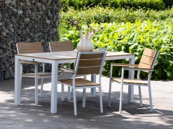 Bellagio Fidenza 160cm dining tuinset 5-delig stapelbaar