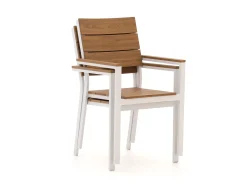 Bellagio Fidenza 160cm dining tuinset met bank 4-delig stapelbaar