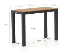 Bellagio Fidenza sidetable 100x45x75cm