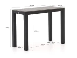 Bellagio Fidenza sidetable 100x45x75cm