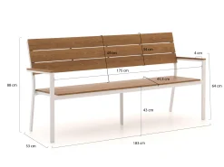 Bellagio Fidenza tuinbank 183cm