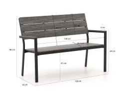 Bellagio Fidenza tuinbank 128cm