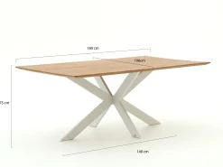 Bellagio Furato dining tuintafel 180x106cm