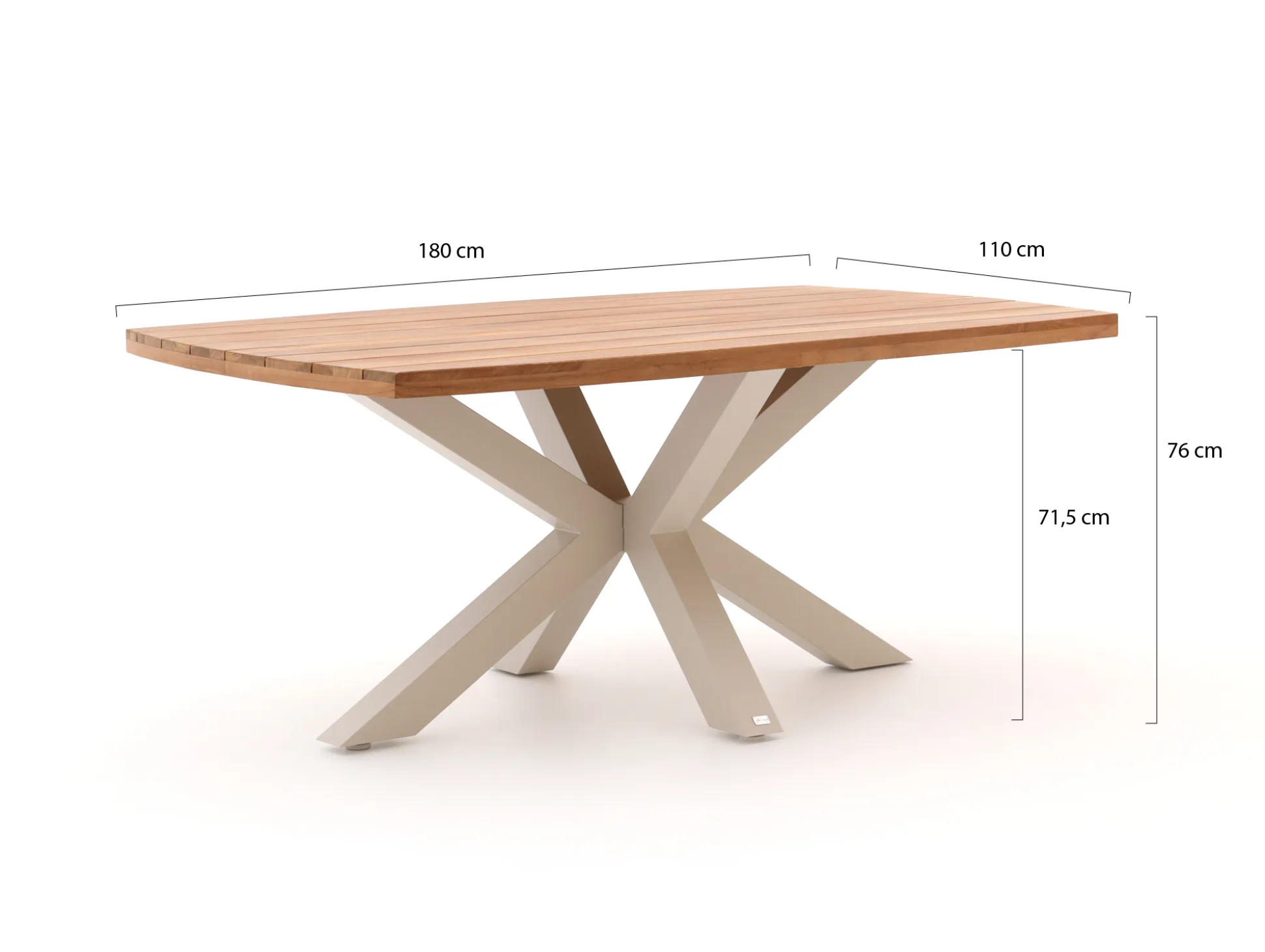 Bellagio Induno Deens Ovaal dining tuintafel 180x110cm
