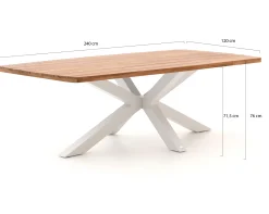 Bellagio Induno Deens Ovaal dining tuintafel 240x120cm