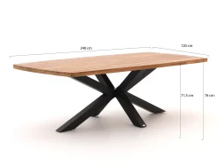 Bellagio Induno Deens Ovaal dining tuintafel 240x120cm