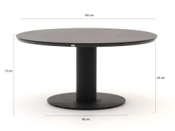 Bellagio La Fonte dining tuintafel ø 150cm