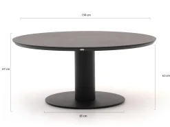 Bellagio La Fonte low dining tuintafel ø 150cm