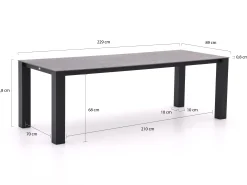 Bellagio Lagundo dining tuintafel 230x90cm