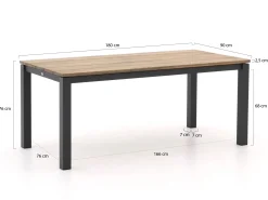 Bellagio Lagundo dining tuintafel 180x90cm