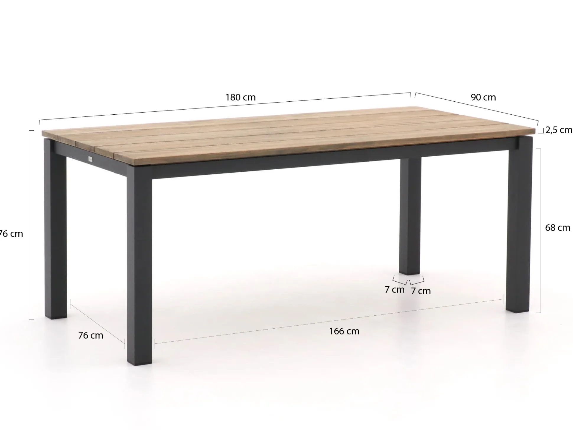 Bellagio Lagundo dining tuintafel 180x90cm