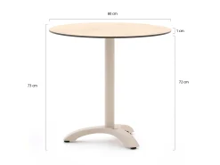 Bellagio Lisio tuintafel ø80cm (h:73cm)