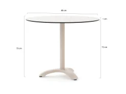 Bellagio Lisio tuintafel ø80cm (h:73cm)