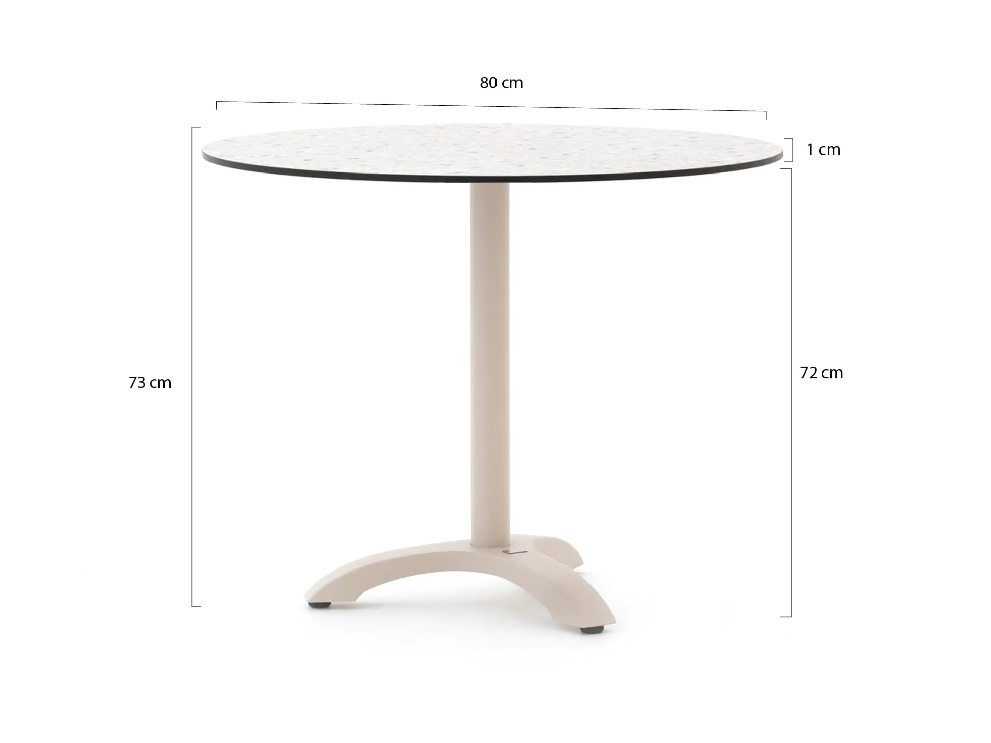 Bellagio Lisio tuintafel ø80cm (h:73cm)