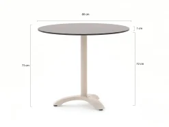 Bellagio Lisio tuintafel ø80cm (h:73cm)