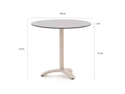 Bellagio Lisio tuintafel ø80cm (h:73cm)