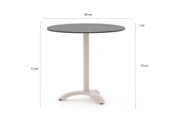 Bellagio Lisio tuintafel ø80cm (h:73cm)
